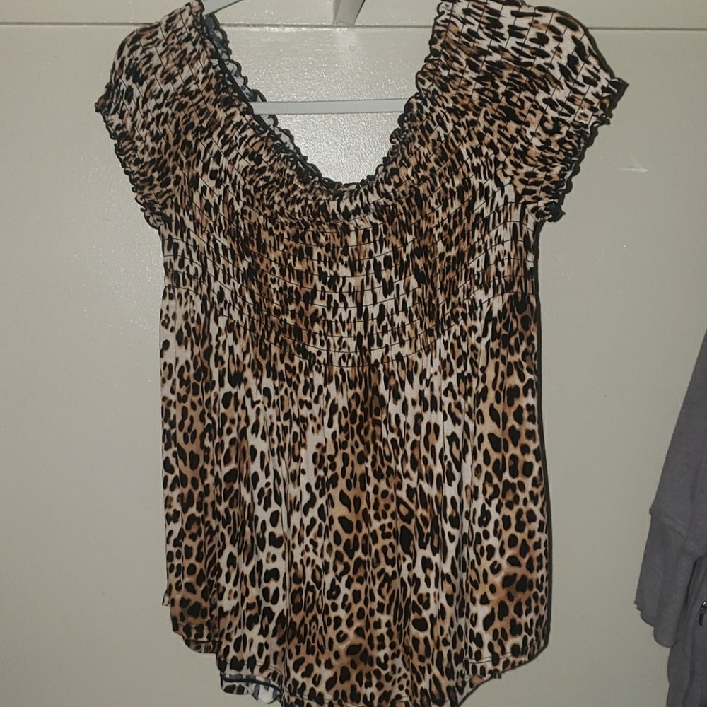 Cheetah print blouse